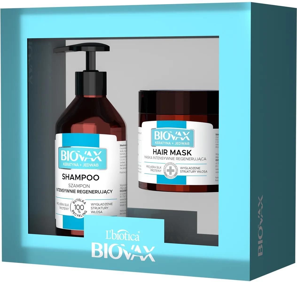 biovax keratyna jedwab szampon do włosów 400 ml 17884