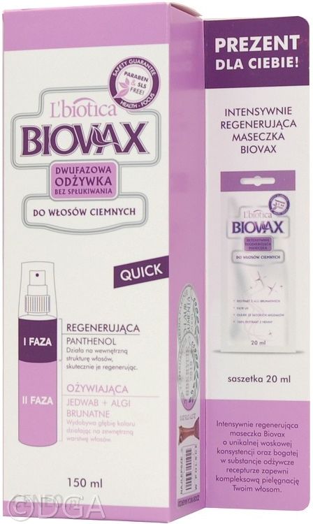 biovax odżywka do włosów ciemnych