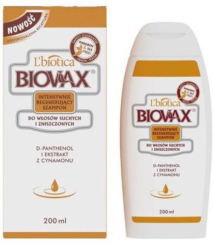 biovax szampon do włosów suchych i zniszczonych 200ml