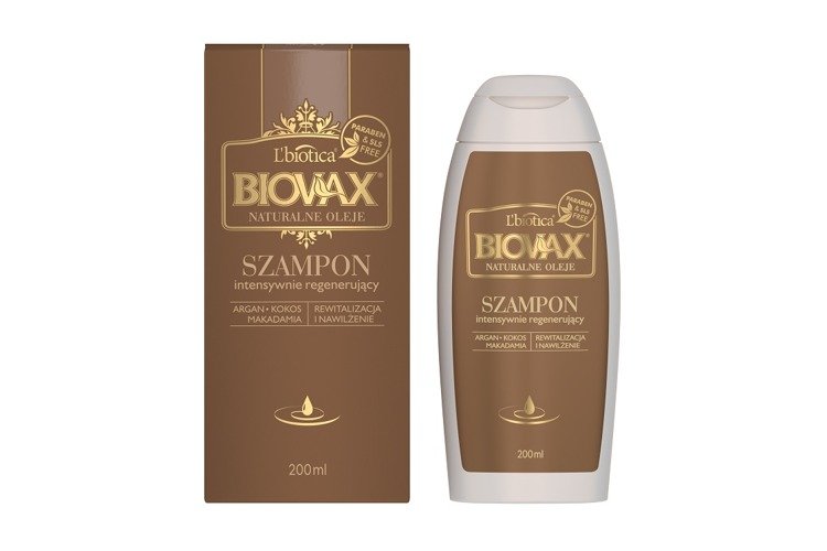 biovax szampon regenerujący argan koko