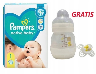 pieluszki pampers 1 43szt 2-5 kg