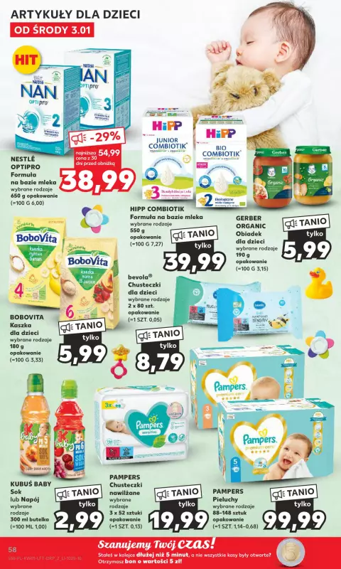 chusteczki pampers sensitive kaufland