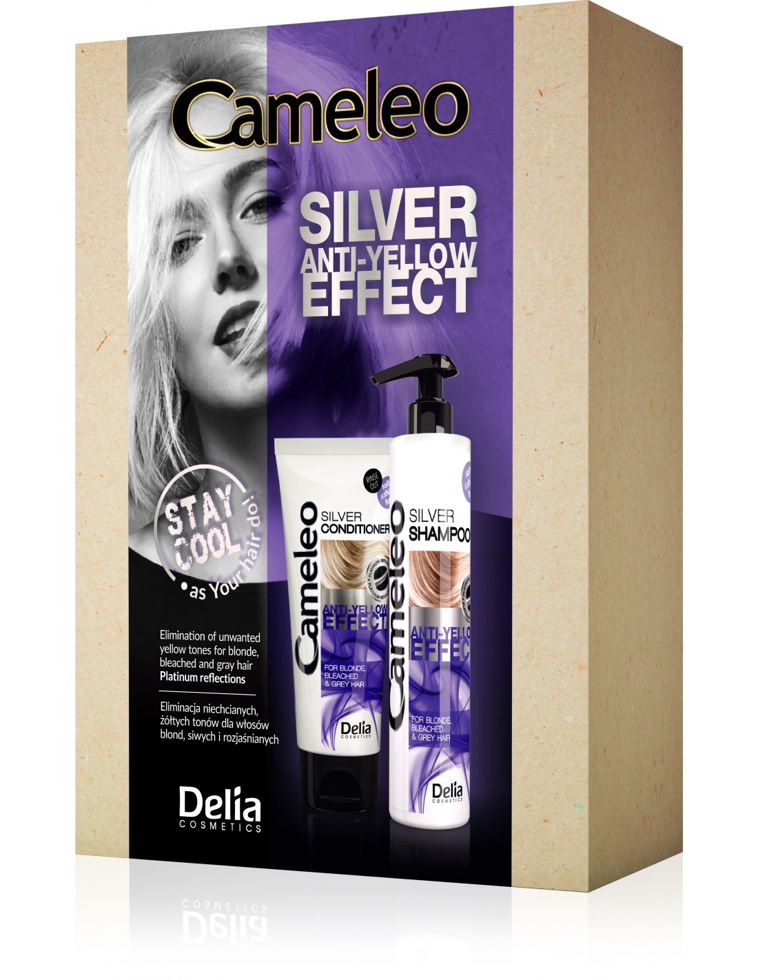 delia cosmetics cameleo silver szampon do włosów blond i siwych