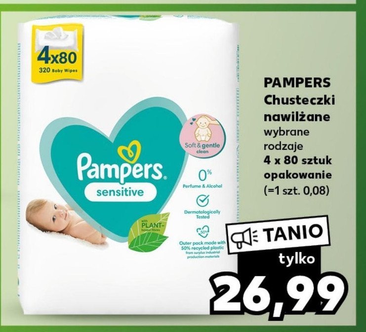 chusteczki nawilżane pampers kaufland