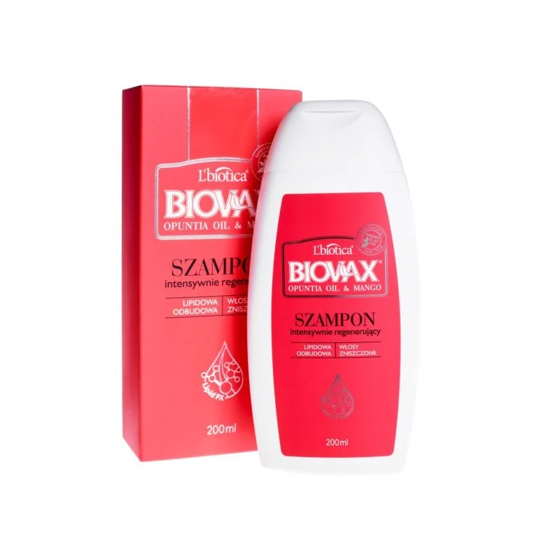 biovax opuntia oil & mango szampon intensywnie regenerujący