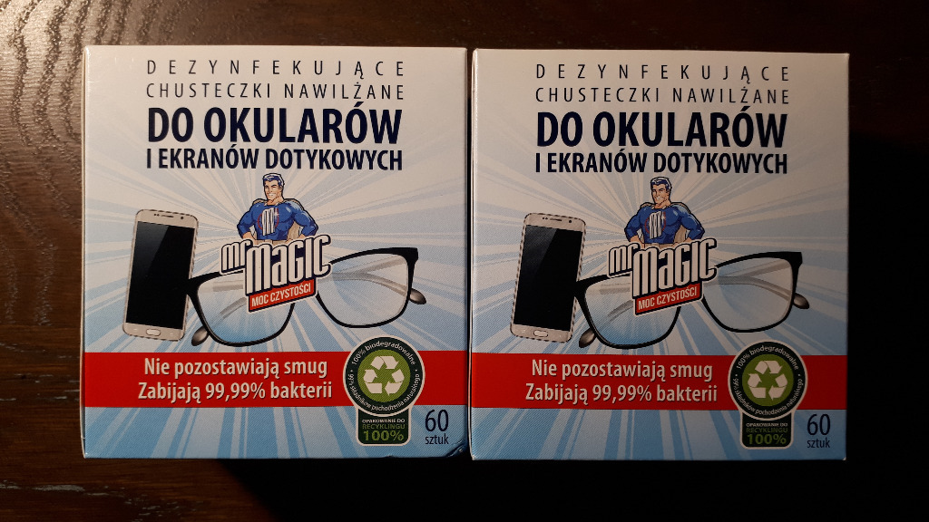 do okularów i ekranów dotykowych chusteczki nawilżane mr magic