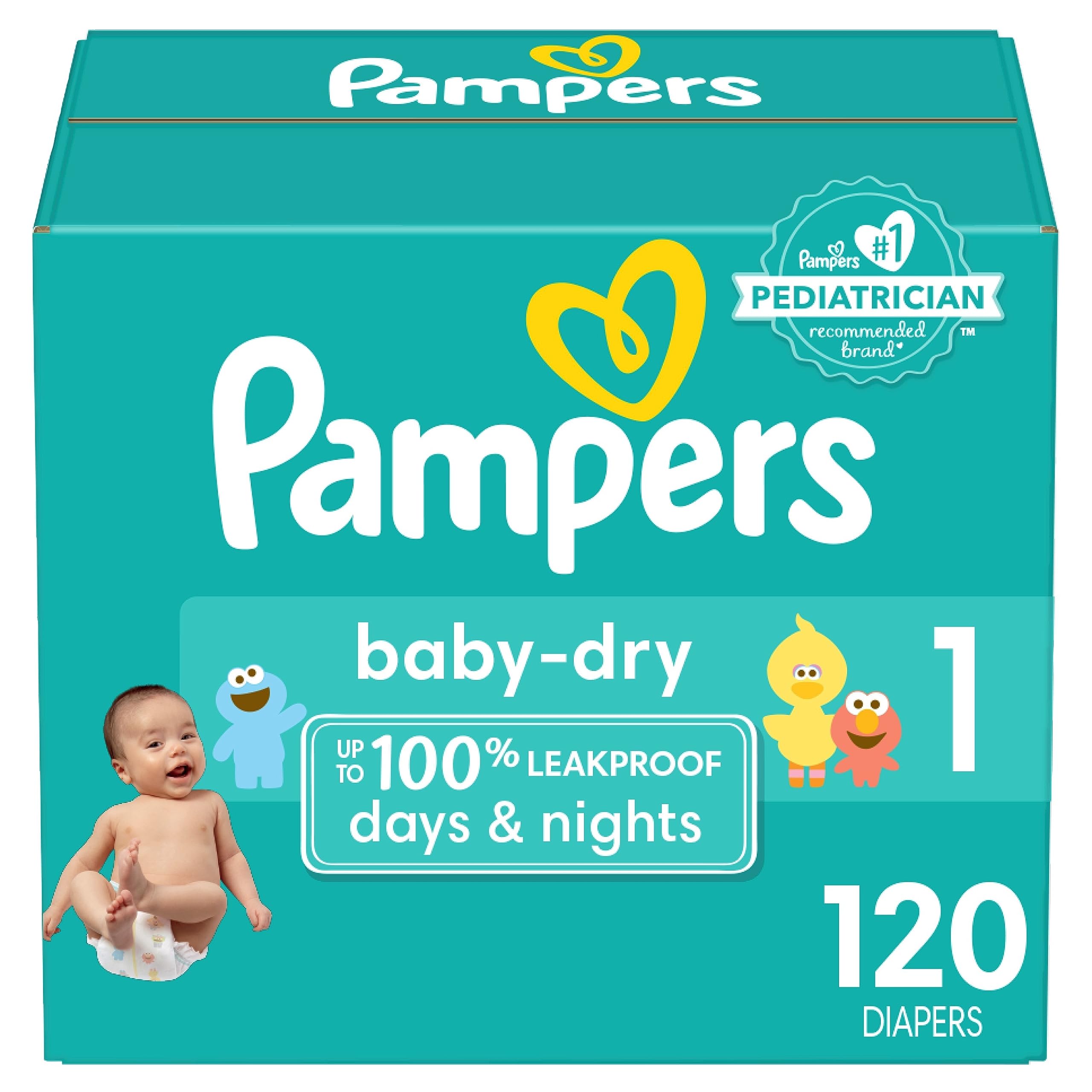 pampers box baby dry