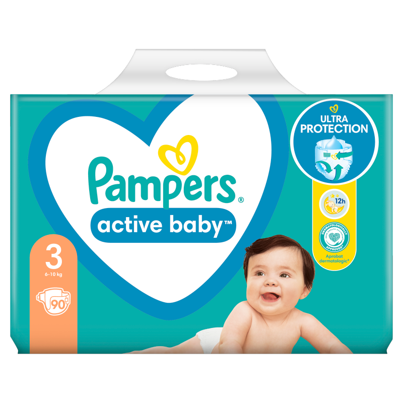 pieluchy pampers active baby giant pack 3 midi 90 szt