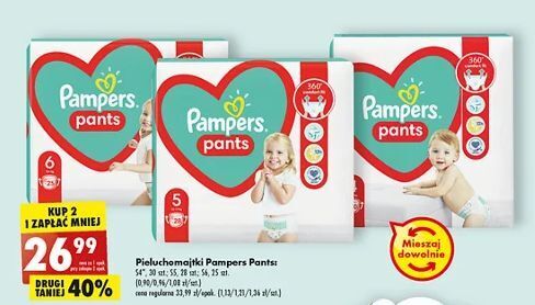 pieluchomajtki pampers 5 biedronka