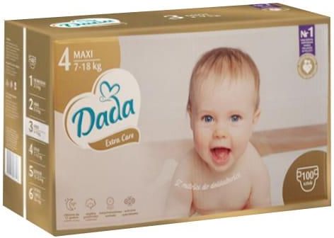 pieluszki pieluchy dada 4 maxi 100 sztuk 7-18 kg