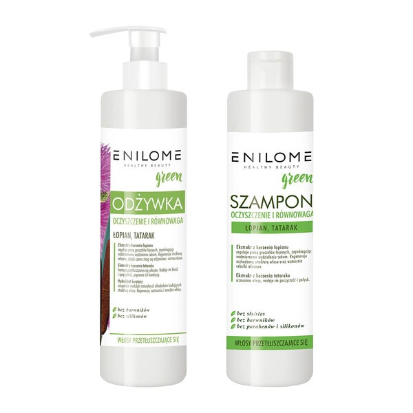 enilome healthy beauty green szampon regeneracja i odbudowa 300 ml