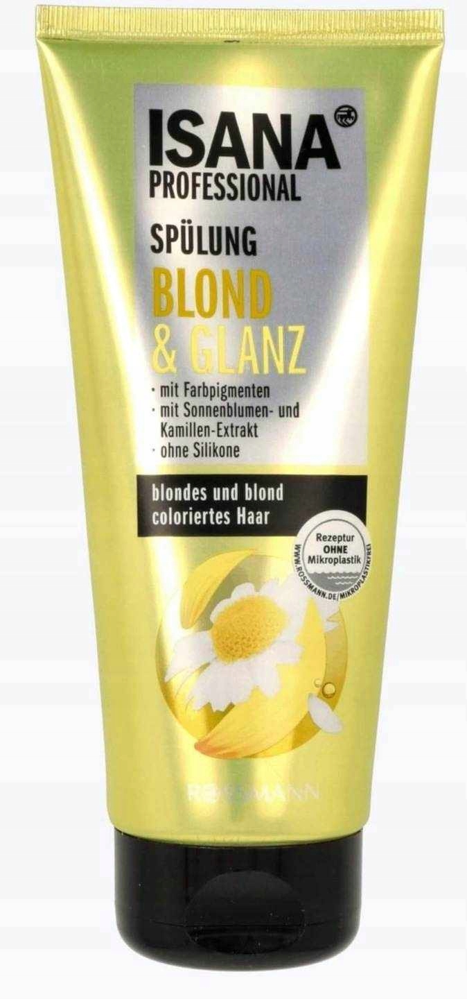 isana professional odżywka do włosów połysk koloru blond 200 ml