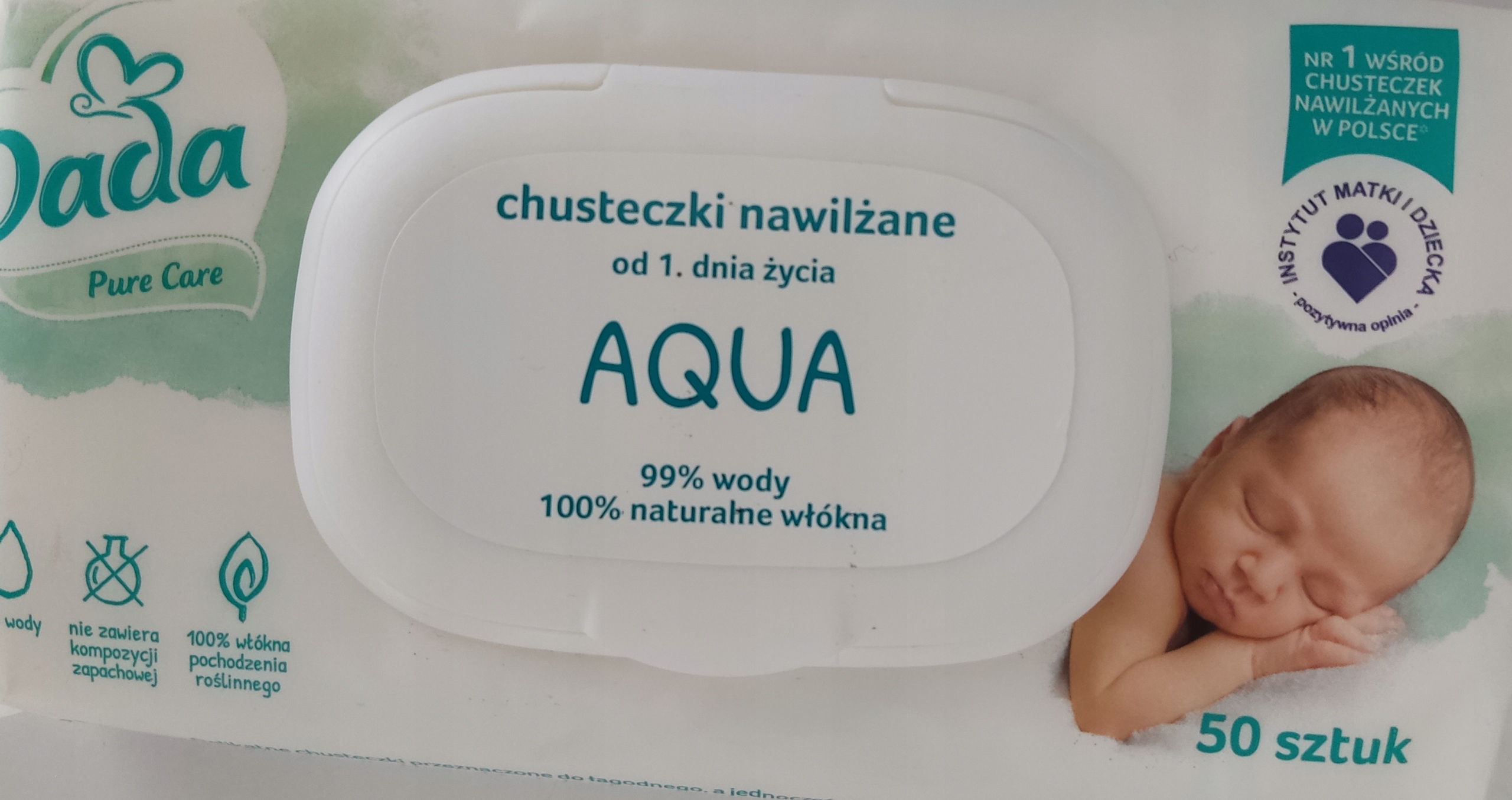 chusteczki nawilżane wodą dada