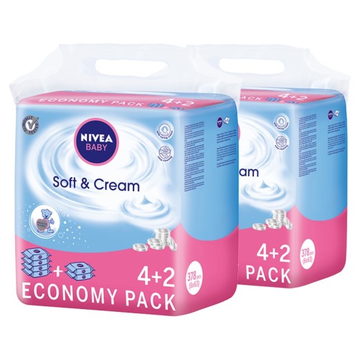 chusteczki nawilżane nivea baby soft&cream nowe 63szt