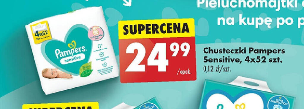 chusteczki nawilżające pampers sensitive biedronka