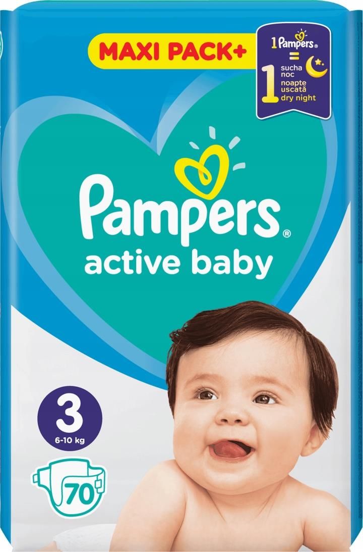 pampers active baby-dry pieluchy 3 midi 42szt