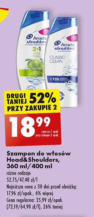 szampon head&shoulders cena biedronka