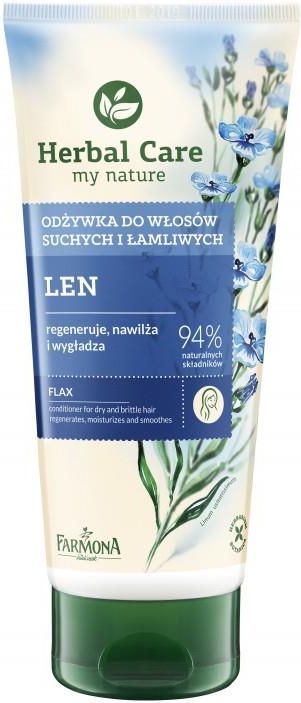 herbal care odżywka do włosów lniana opinie