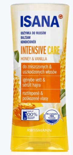 isana intensive care odżywka do włosów zmęczonych i zniszczonych honey&vanilla