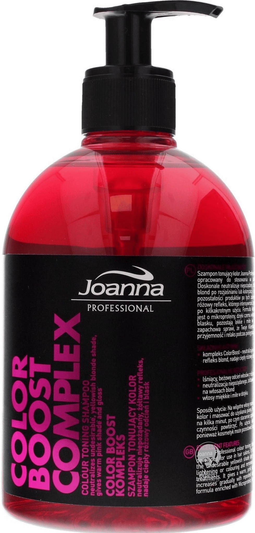 joanna color boost complex szampon tonujący różowy