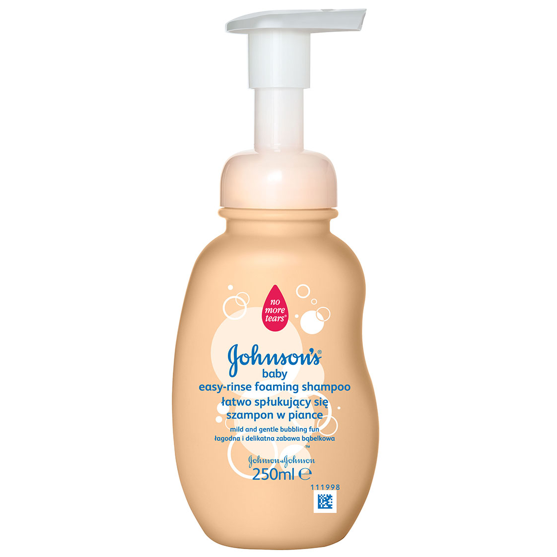 johnsons baby łatwo spłukujący się szampon w piance 250 ml