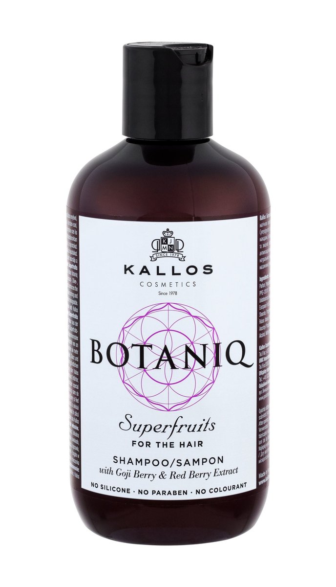 kallos botaniq superfruits odświeżający szampon do włosów 300ml