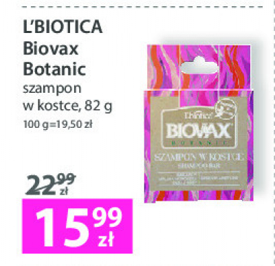 lbiotica biovax szampon w kostce malina róża i baicapil 82g