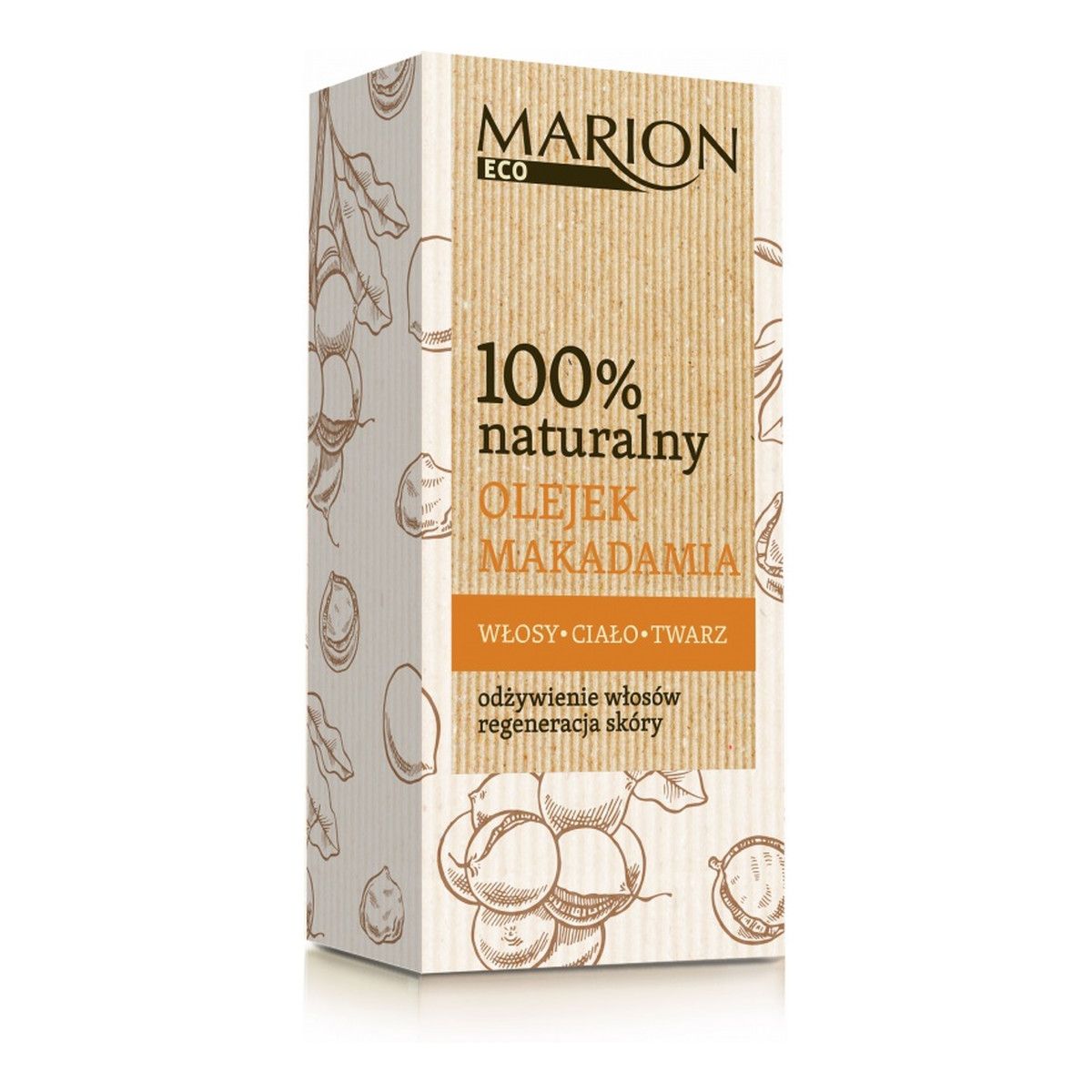 marion 100 naturalny olejek do włosów twarzy i ciała makadamia