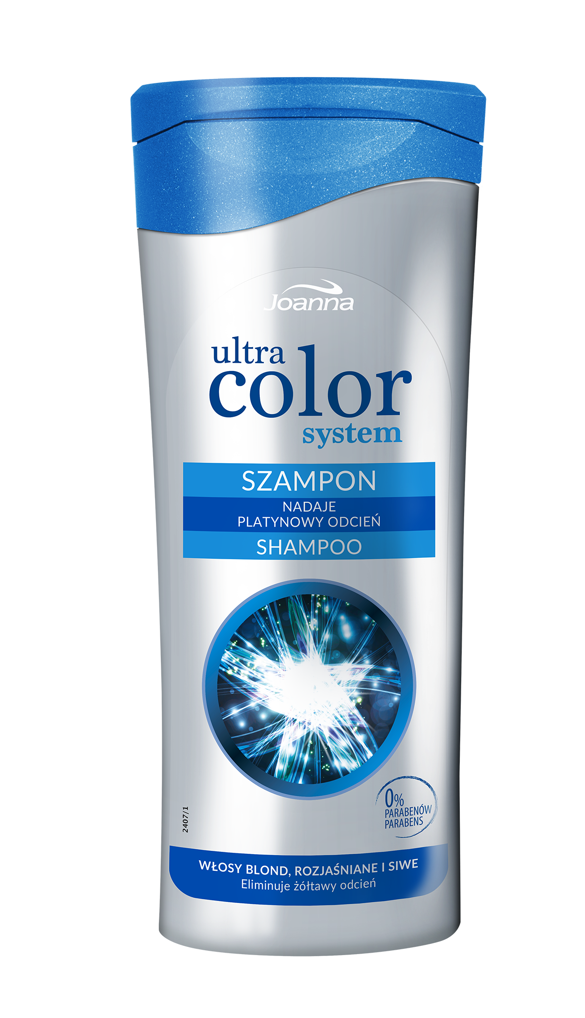 niebieski szampon do włosów