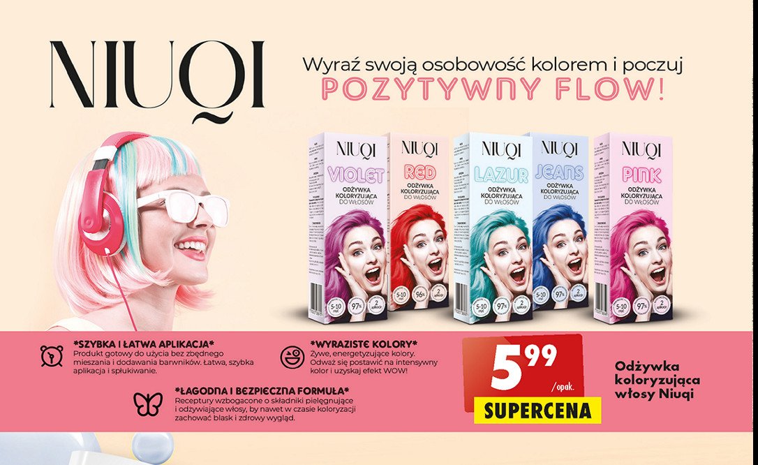 niuqi szampon koloryzujący