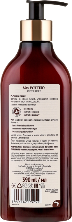 odżywka do włosów zniszczonych mrs potters