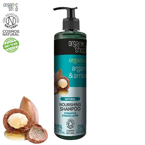 organic shop szampon do włosów argan&amla