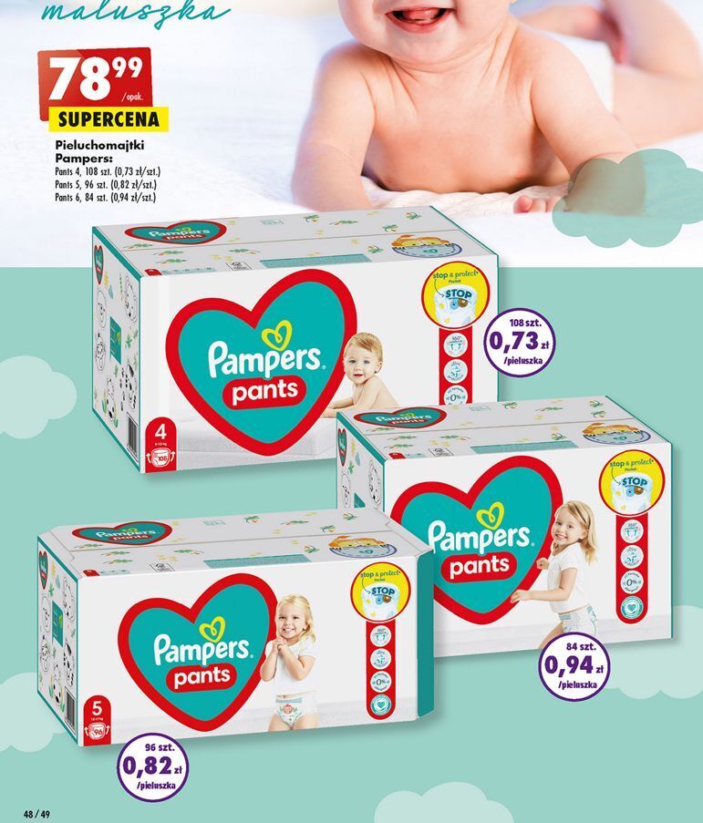 pampers 4 78 szt cena biedronka