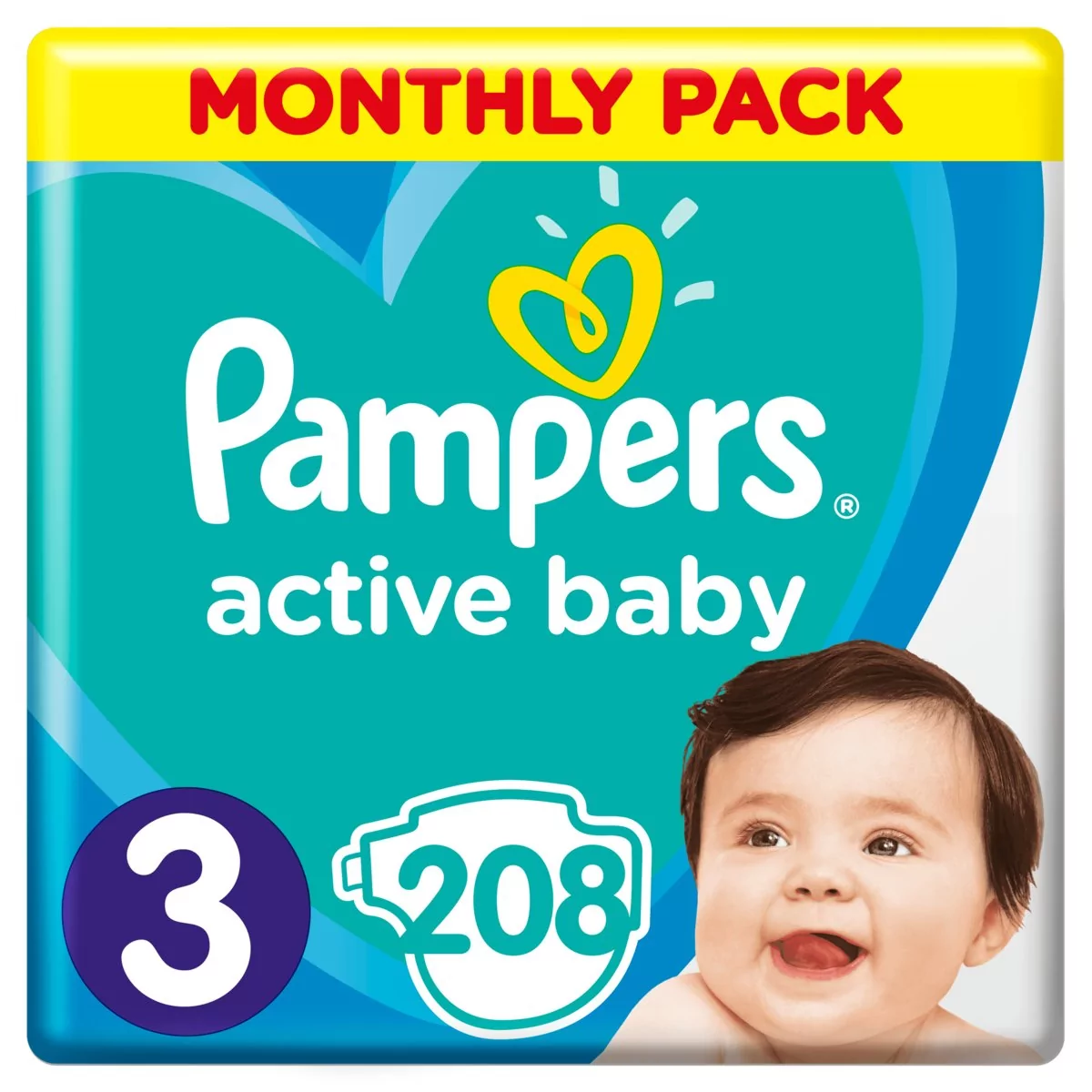 pampers active 3 208