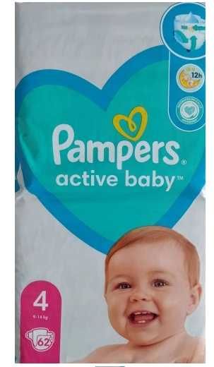 pampers active baby 4 62 szt