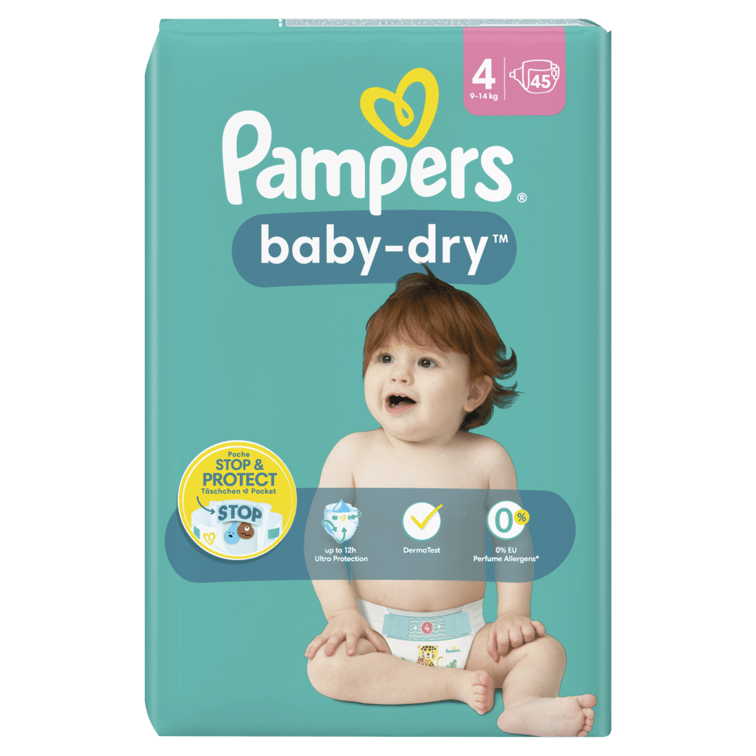 pampers active baby dry 4+ 45 szt