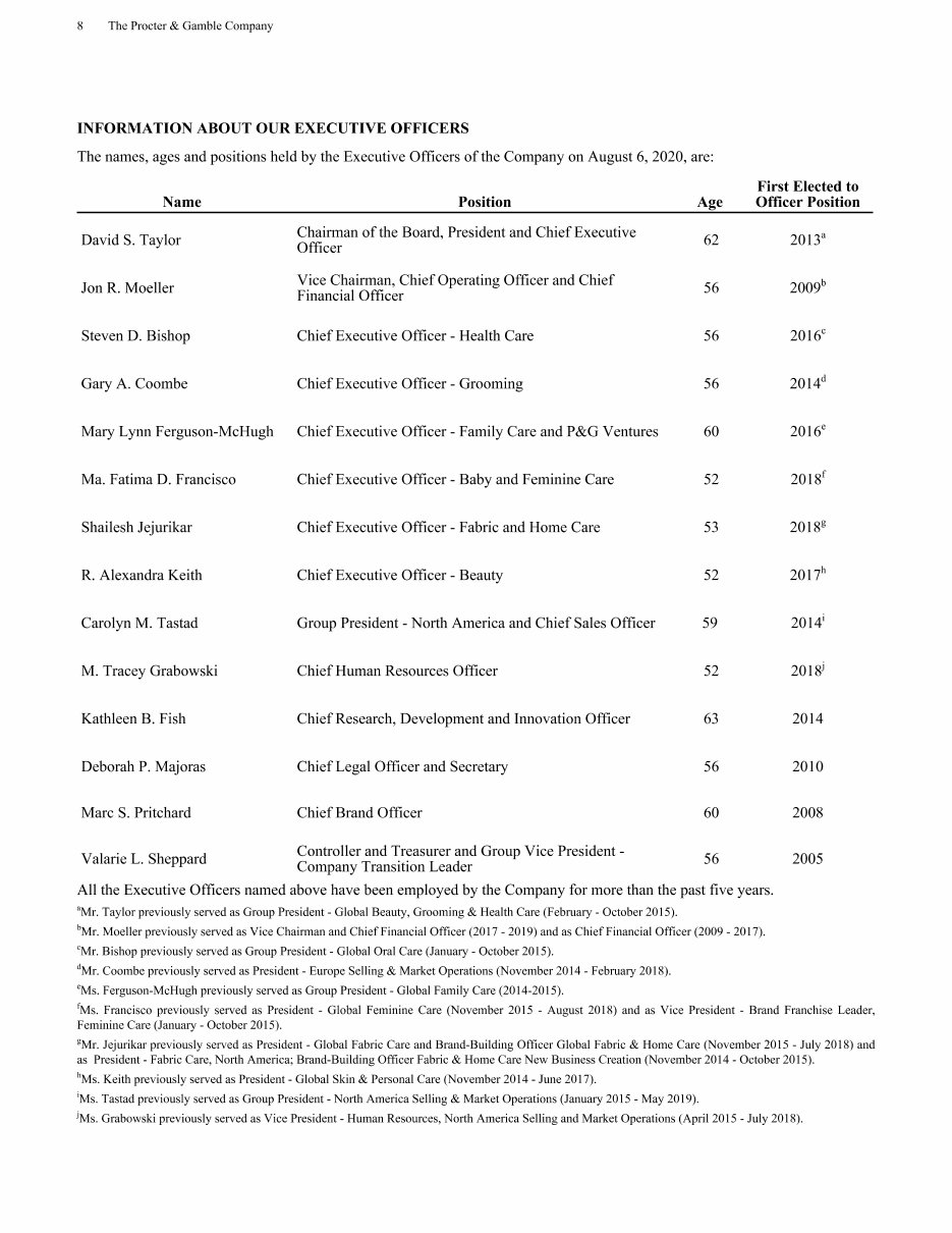 pampers financial statements 2018