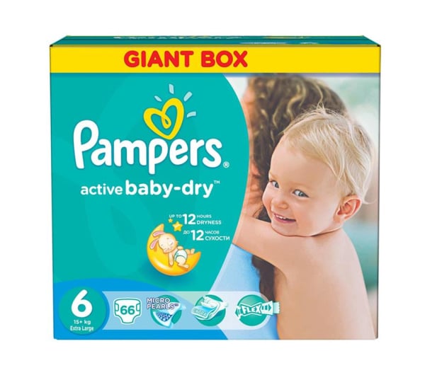 pampers pieluchy active baby 6 extra duże 66 szt