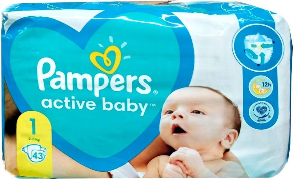 pampers pieluszki new baby 1 newborn 43 sztuki