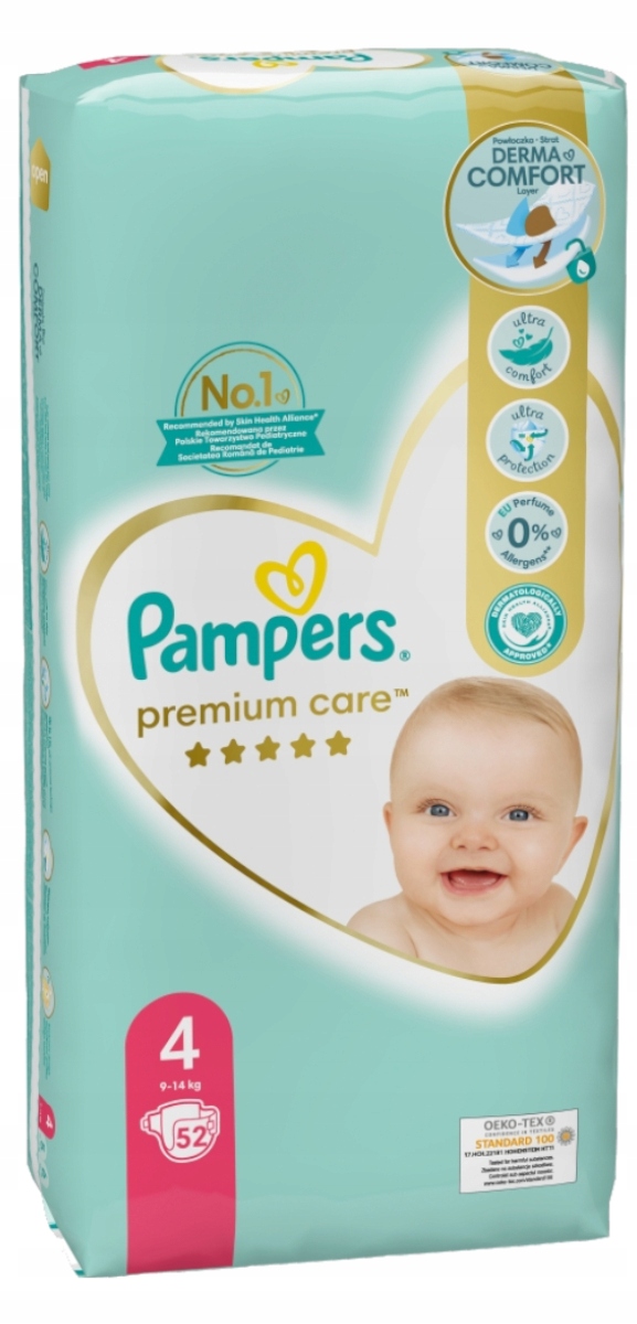 pampers premium 4 52 szt