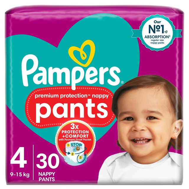 pampers premium active fit nappy pants size 4