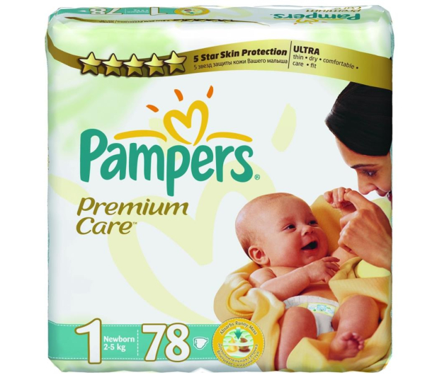 pampers premium care 1 newborn - 78 szt.