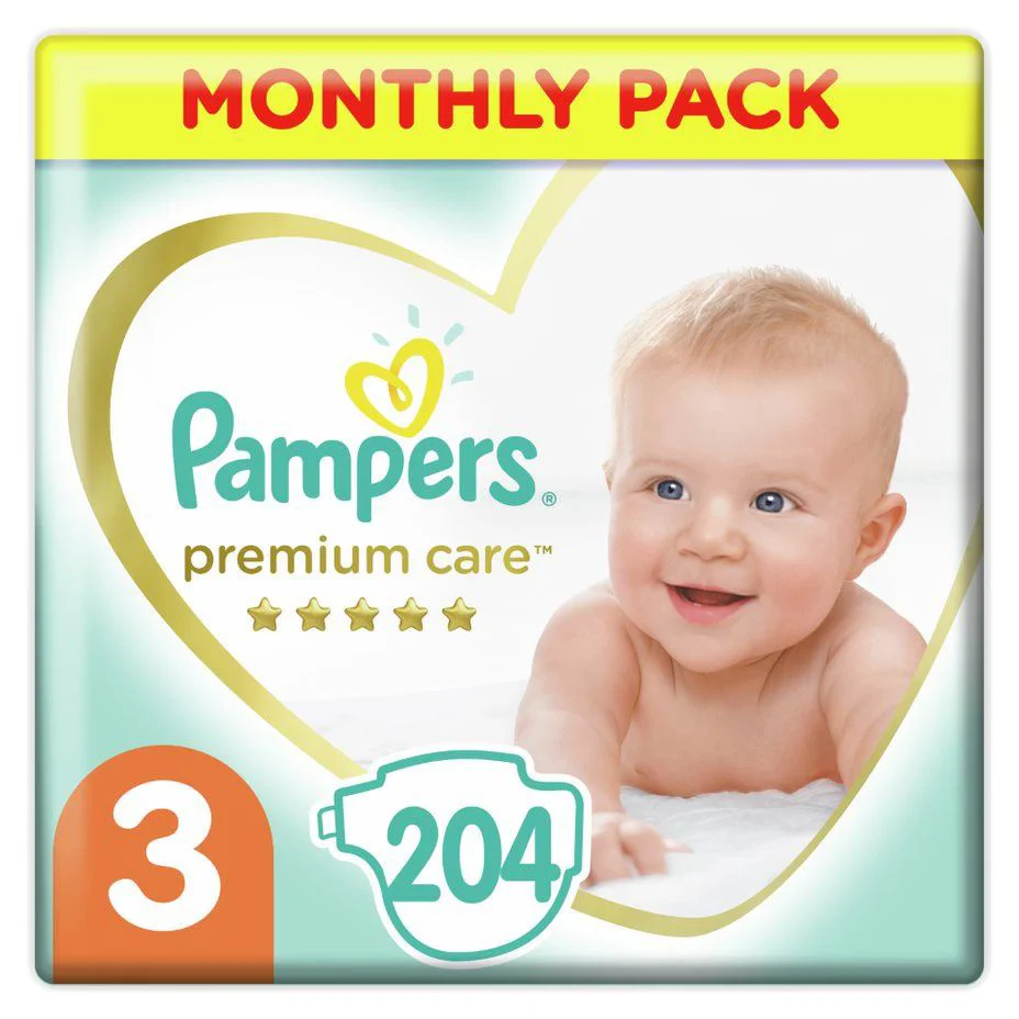 pampers premium care 3 204 buc