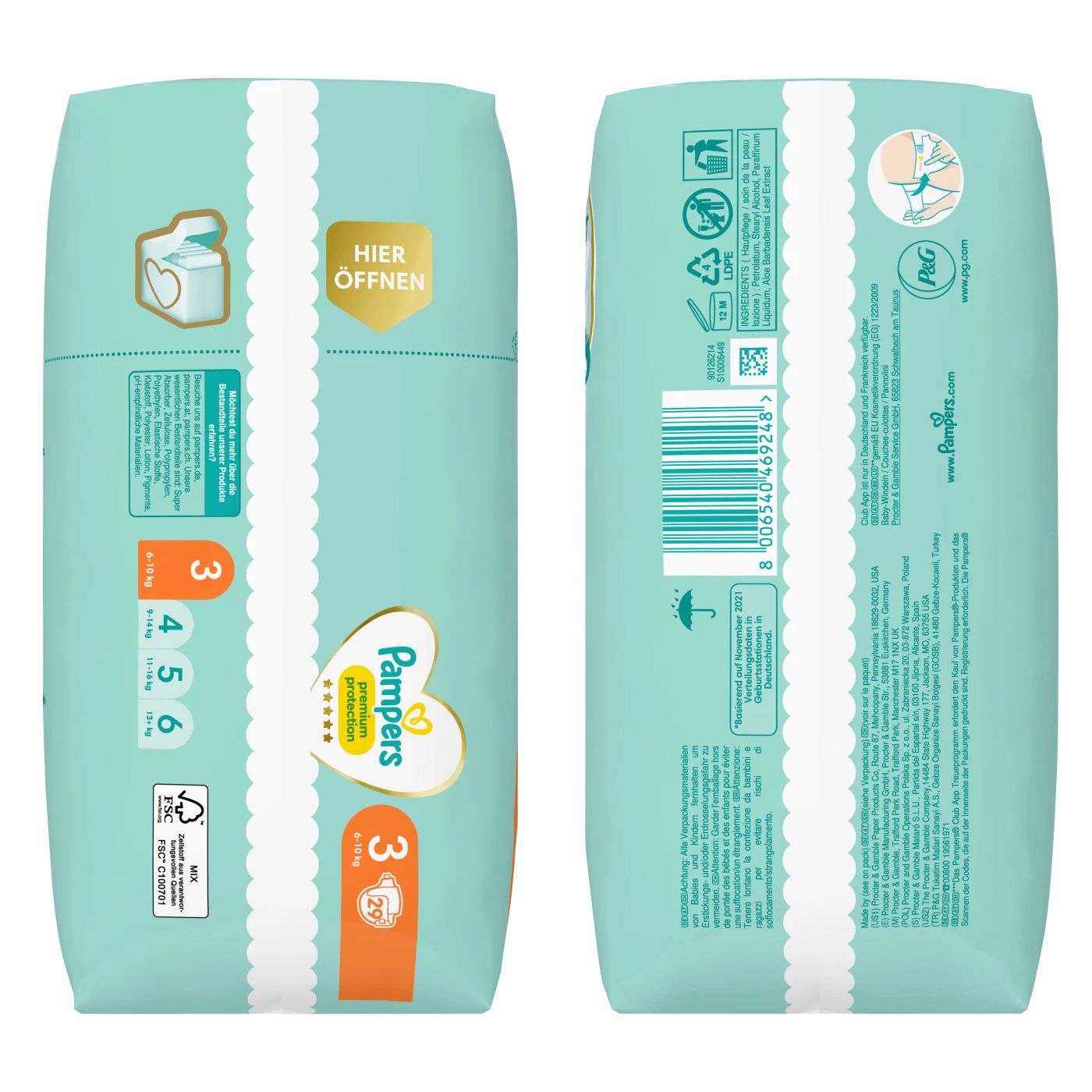 pampers premium care rozmiar 3