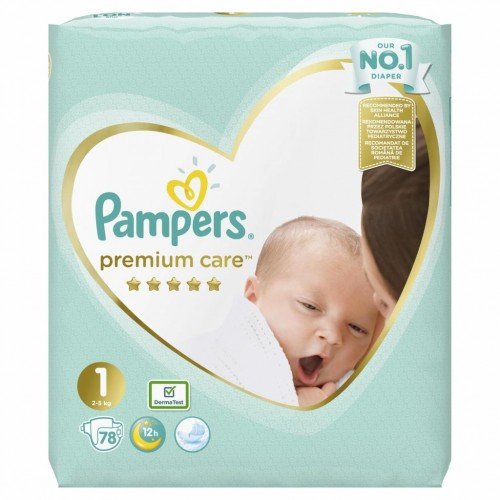 pampers premium care zielone a biale