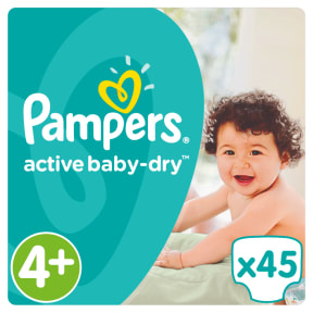 pieluchy pampers active baby-dry 4+ maxi+