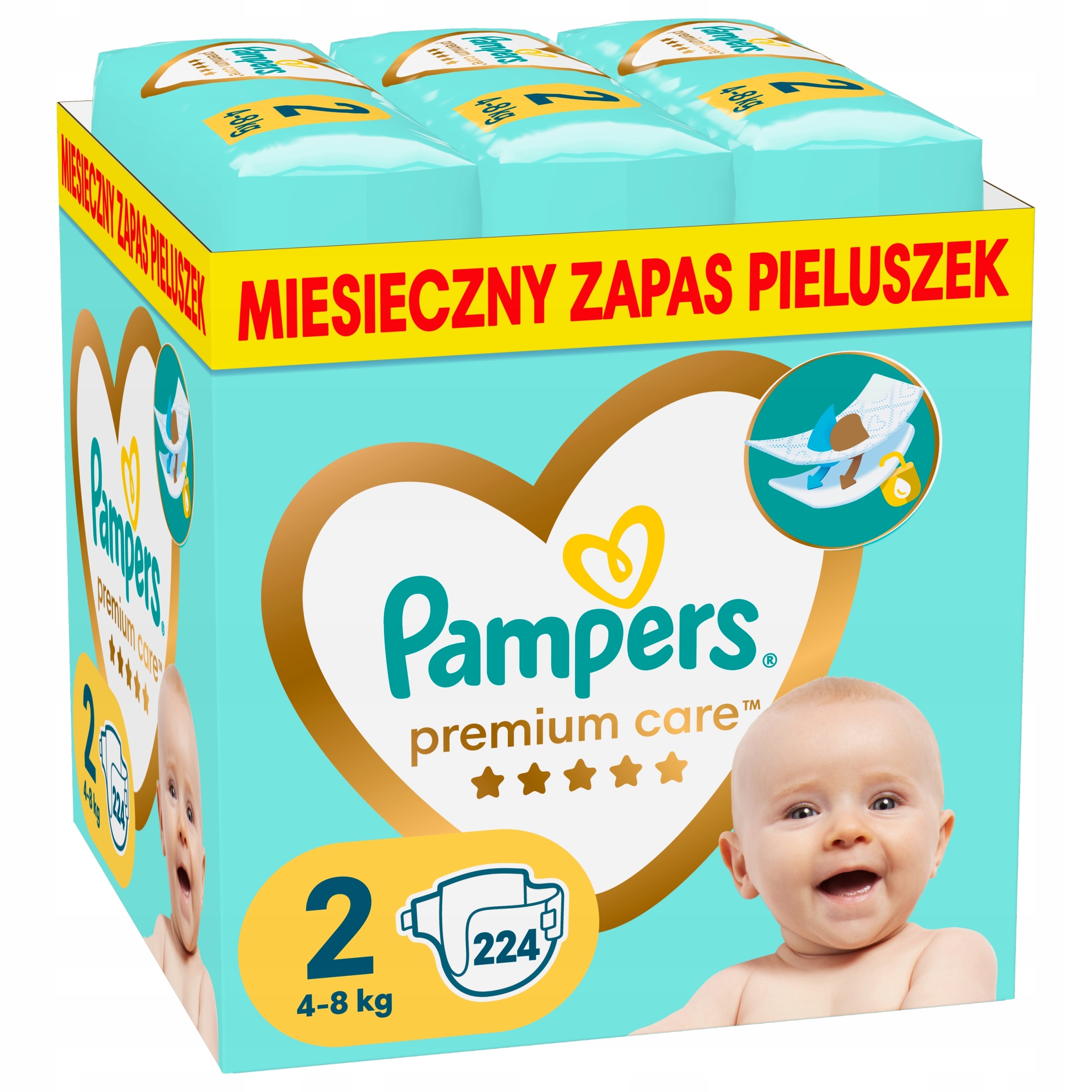 pieluchy pampers premium care 2 allegro