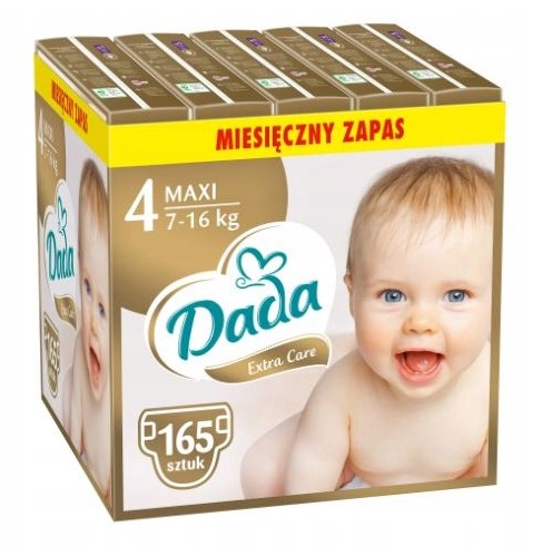 pieluszki pieluchy dada 4 maxi 100 sztuk 7-18 kg