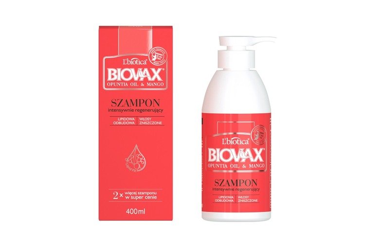 szampon biovax regenerujący z opuncja i mango