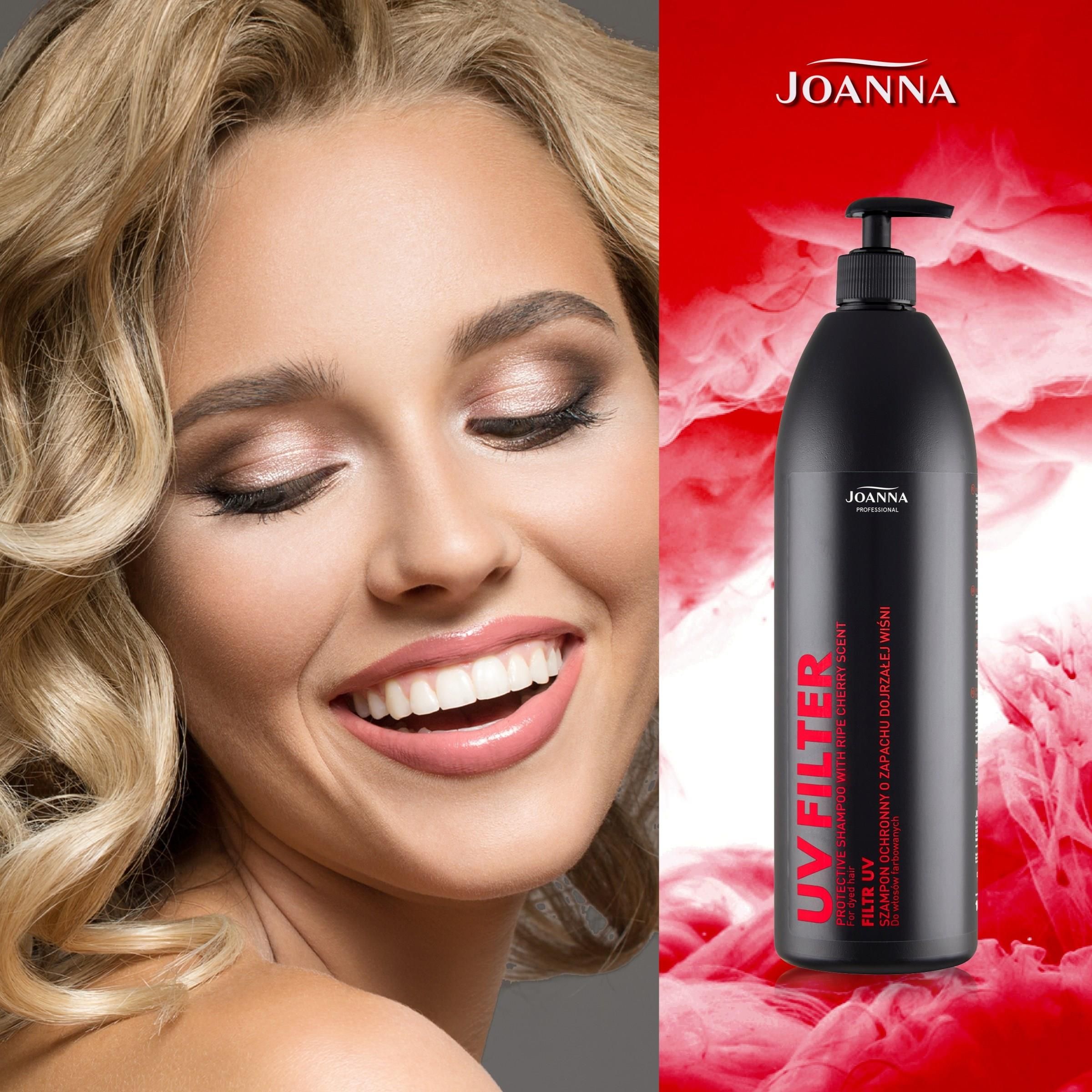 szampon wiśniowy do włosów farbowanych z filtrem uv joanna professional